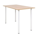 vidaXL s&ouml;&ouml;gilaud 120 x 60 x 73 cm, tamm ja valge
