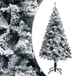 vidaXL kunstkuusk lumiste okstega, roheline, 150 cm, PVC
