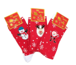 Unisex j&otilde;ulu termosokid Merry Christmas, 3 paari, punased