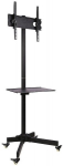 Teleri kinnitus Mobiilne alus Techly TV LED/LCD 23-55",25kg, 150cm AV riiuliga