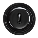 Emailitud kaas, 22 cm, must