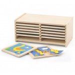 Puidust pusle 12 plaati 4 puslega Viga Toysi alusel