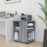 vidaXL ratastel kapp, hall Sonoma tamm, 60 x 53 x 72 cm, tehispuit
