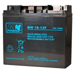 MPL MW POWER MW 18-12F UPS battery Lead-acid accumulator AGM Maintenance-free 12 V 18 Ah Black