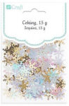 Dekoratiivne glitter, 15g, Lumehelbed