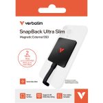 V&auml;line k&otilde;vaketas Verbatim k&otilde;vaketas SnapBack Ultra Slim SSD 2TB USB 3.2 Gen 2x2 must 32337