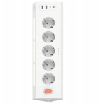 OEM prism Socket PSPS25002202 / PRISM SOCKET Pikendusjuhe, 5xAC 2xUSB-A 2xUSB-C, 1.6m, Valge