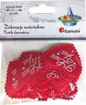 S&uuml;da kangastornament I Love You punane 15tk - Titanum