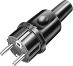 Kummist sirge pistik&uuml;hendus 16a 2p+z 230v Ip44 must