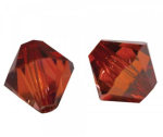 Swarovski kristallist lihvitud helmed, punane magma, 11 tk