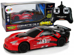 Kaugjuhtimispuldiga sportauto Corvette C6.R, 2,4 G, 1:24, punane