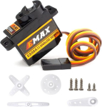 EMax ES08A II 8,6g plastmassist k&auml;igukastiga analoogservo koos 15T varrukahoidikuga varuosade komplekt Axial SCX24 RC auto mudelitele
