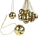 Metallist kellukesed, 12 tk., kuldsed