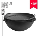 15 l Malmpada (kazaan) Asian Grill-Lid