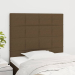 vidaXL voodipeatsid 2 tk, tumepruun, 80x5x78/88 cm, kangas