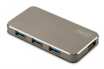 USB 3.0 DIGITUS Business kontroller - 4 porti - Must