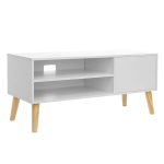 TV-laud Songmics 110 cm, valge/pruun