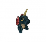 Pl&uuml;&uuml;sist draakon TY Beanie Boos Grindal, 15 cm, 36321, must