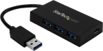 USB 3.0 hub - STARTECH - 4 ports - 3x USB-A ja 1x USB-C - Laadimine ja s&uuml;nkroniseerimine - Must