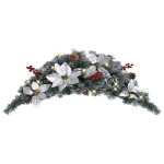 vidaXL j&otilde;ulukaar LED-tuledega, roheline, 90 cm, PVC