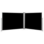 vidaXL lahtit&otilde;mmatav k&uuml;lgsein, must, 140 x 1000 cm, Juoda