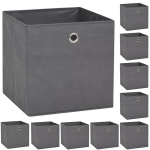 vidaXL mittekootud kangast hoiukastid 10 tk 32 x 32 x 32 cm, hall