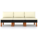 Aiadiivani keskosa, 3 tk, pruun/must