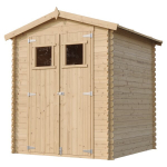 Puidust aiamaja / t&ouml;&ouml;riistakuur Timbela M367+M367G p&otilde;rand, 218x196x136 cm, 1.98 m2, pruun