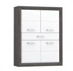 Kummut Lennox 1, tume hall/valge k&otilde;rgl&auml;ige