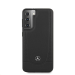 MEHCS21MARMBK Mercedes Leather Urban Cover for Samsung Galaxy S21+ Black