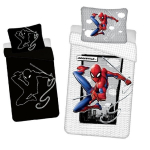 Voodipesukomplekt pimedas helendav Spiderman 140x200cm + padjap&uuml;&uuml;r 70x90cm