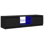 vidaXL telerialus LED-tuledega, must, 140 x 40 x 35,5 cm