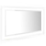 vidaXL LED vannitoa peeglikapp, k&otilde;rgl&auml;ikega valge, 90x8,5x37cm, akr&uuml;&uuml;l