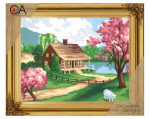 Kanvaa pildiga - tikkimiskomplekt, 22cm x 30cm, Collection D'Art, 6186K