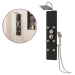 vidaXL du&scaron;ipaneeeli s&uuml;steem, klaas, 25 x 47,5 x 130 cm, must