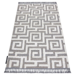 Vaip MAROC P655 Lab&uuml;rint, Kreeka hall / valge Tupsud berberi Maroko shaggy