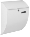 Postkast kena 31 x 40 cm roostevabast terasest valge -