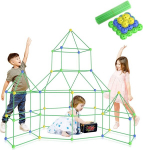 86-osaline konstruktor pimedas helendav linnus, telgid, &otilde;led ja pallid