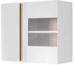 Vitriin Arco 96, valge/tamm