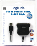LogiLink - Adapter USB do DSUB-25pin, 1,5m