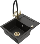 Graniidist k&ouml;&ouml;givalamu Mexen Enzo koos segisti ja sifooniga, Metallic black/gold+Black/Gold