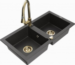 Graniidist k&ouml;&ouml;givalamu Mexen Mario koos segisti ja sifooniga, Must graniit+Kuld