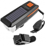 Jalgrattalamp P&auml;ikesepaneeli ja Signaaliga &ndash; Jalgrattakell