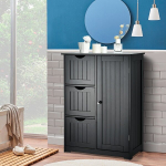 Costway vannitoakapp 3 sahtliga hoiukapp 60 x 30 x 81 cm must