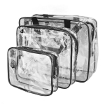 3 t&uuml;kki l&auml;bipaistvad reisikotid veekindlad kaasaskantavad l&auml;bipaistvad kosmeetilised meigikotid l&otilde;unas&ouml;&ouml;giks fitnessi ujumishoidmiseks, must