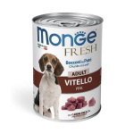Monge Fresh pasteet vasikaliha t&uuml;kkidega, t&auml;iskasvanud koertele 400g