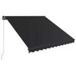 vidaXL k&auml;sitsi sisset&otilde;mmatav varikatus, 350 x 250 cm, antratsiithall