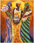 Maalimiskomplekt numbrite j&auml;rgi, Aafrika motiivid 40x50