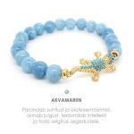 K&auml;ev&otilde;ru akvamariin ja geko (gold)