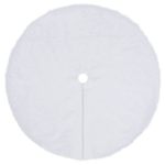 vidaXL j&otilde;ulupuu alune lina, valge, 90 cm, kunstkarusnahk